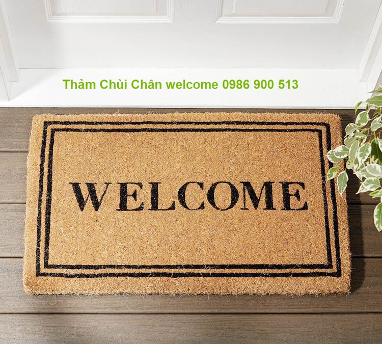 Welcome doormat thảm chùi chân sơ dừa